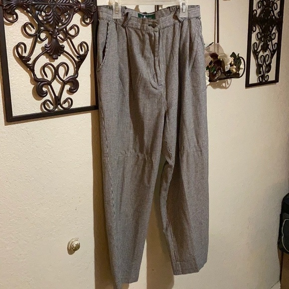 Hunter Club Size 14P Houndstooth Black and White Pants!!! - Picture 1 of 5
